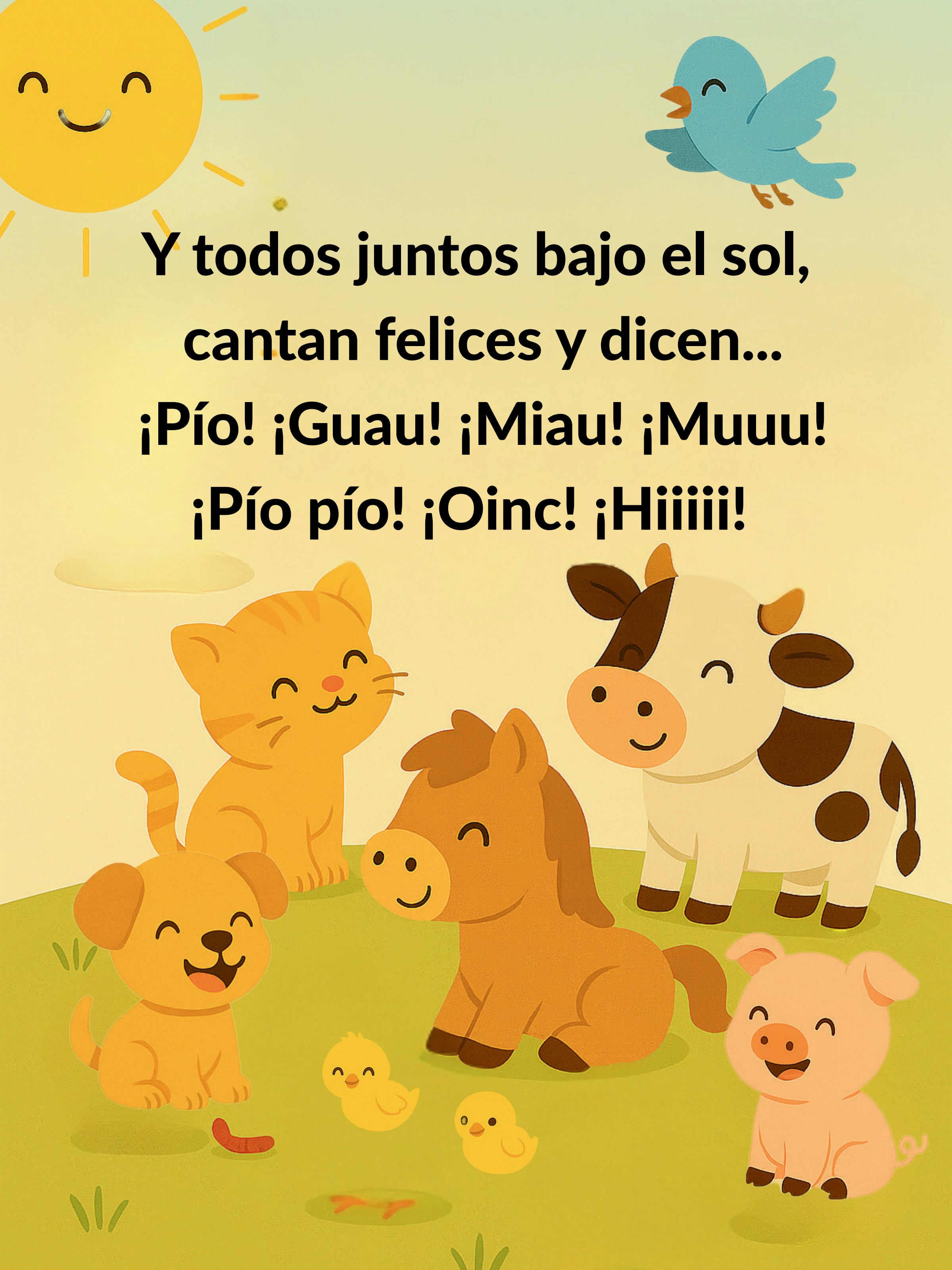 Colorful farm animals from Los Animales Dicen